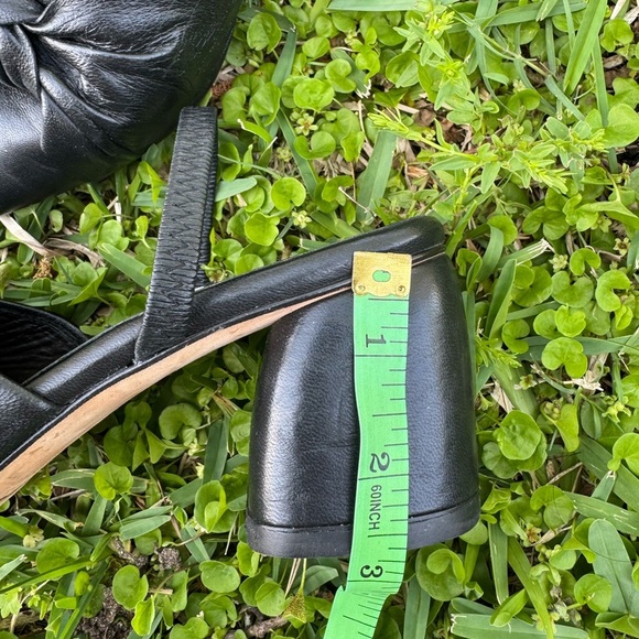 Miista black leather heeled slingback pointed shoes Size 8.5 - Picture 4 of 6